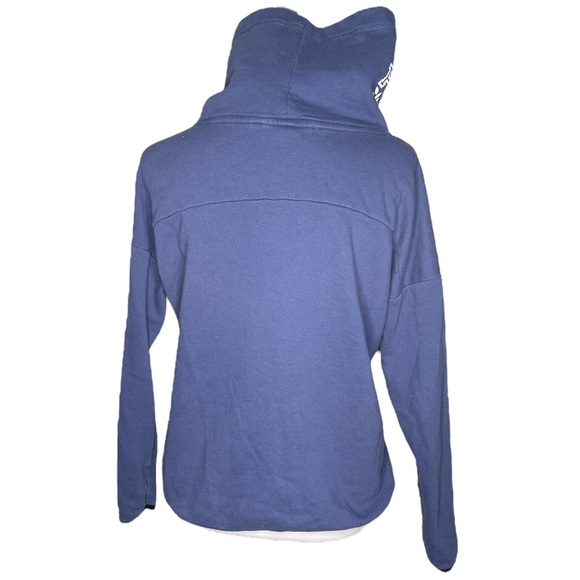 PINK Victoria's Secret Cowl Neck Pullover Sweatshirt Blue Size Small - Picture 2 of 7